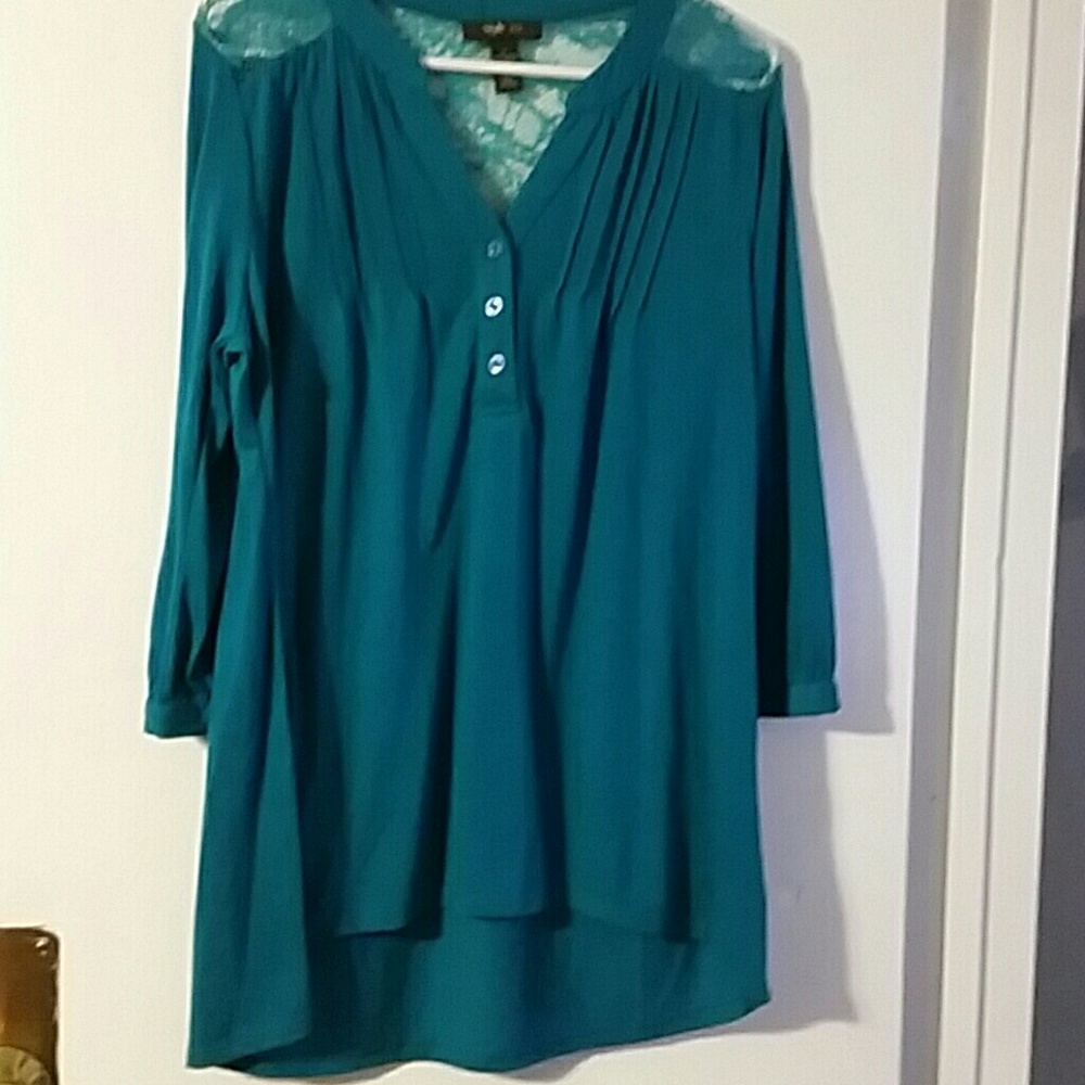 Woman's blue Style &Co blouse sz M